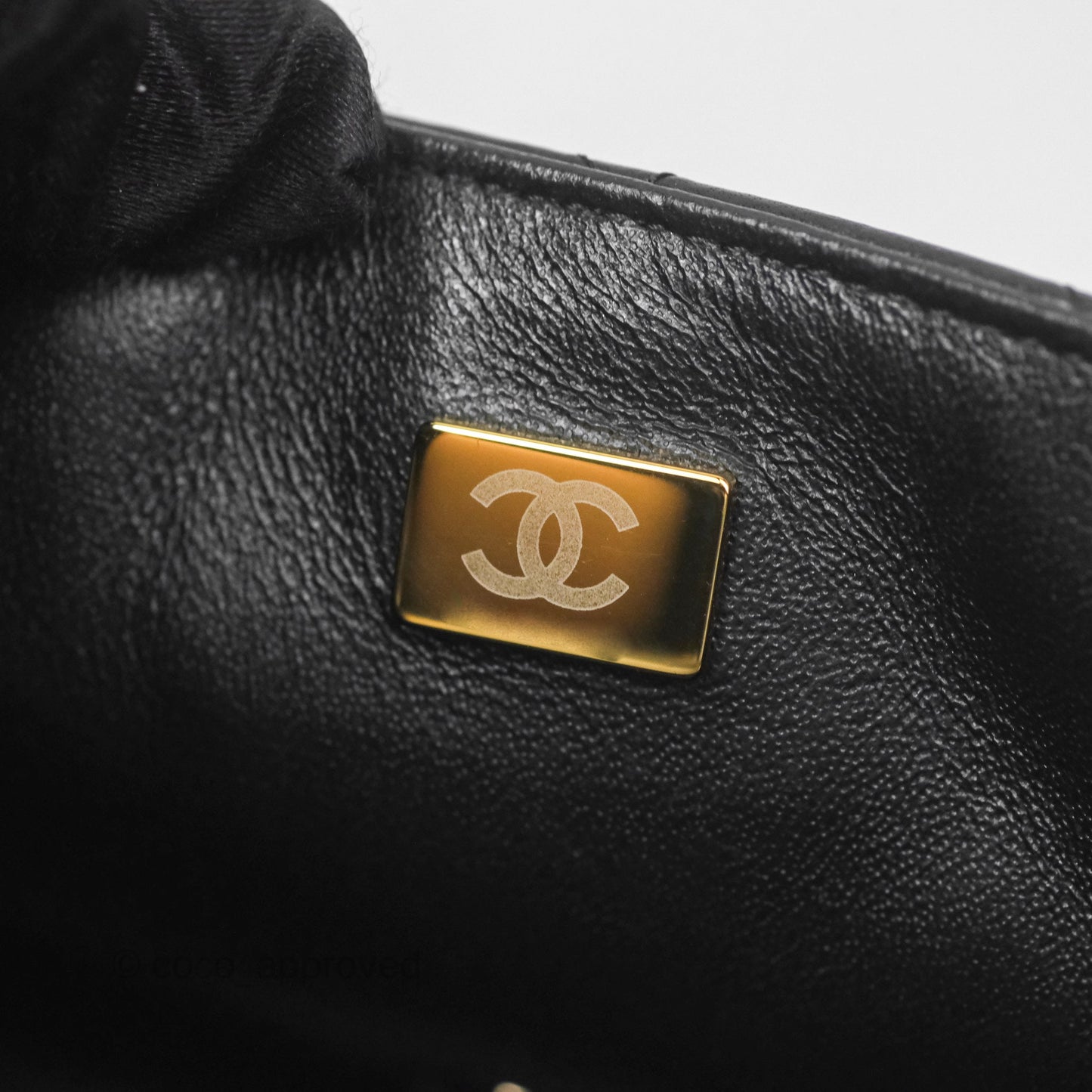 Chanel Mini Square Black Lambskin Gold Hardware