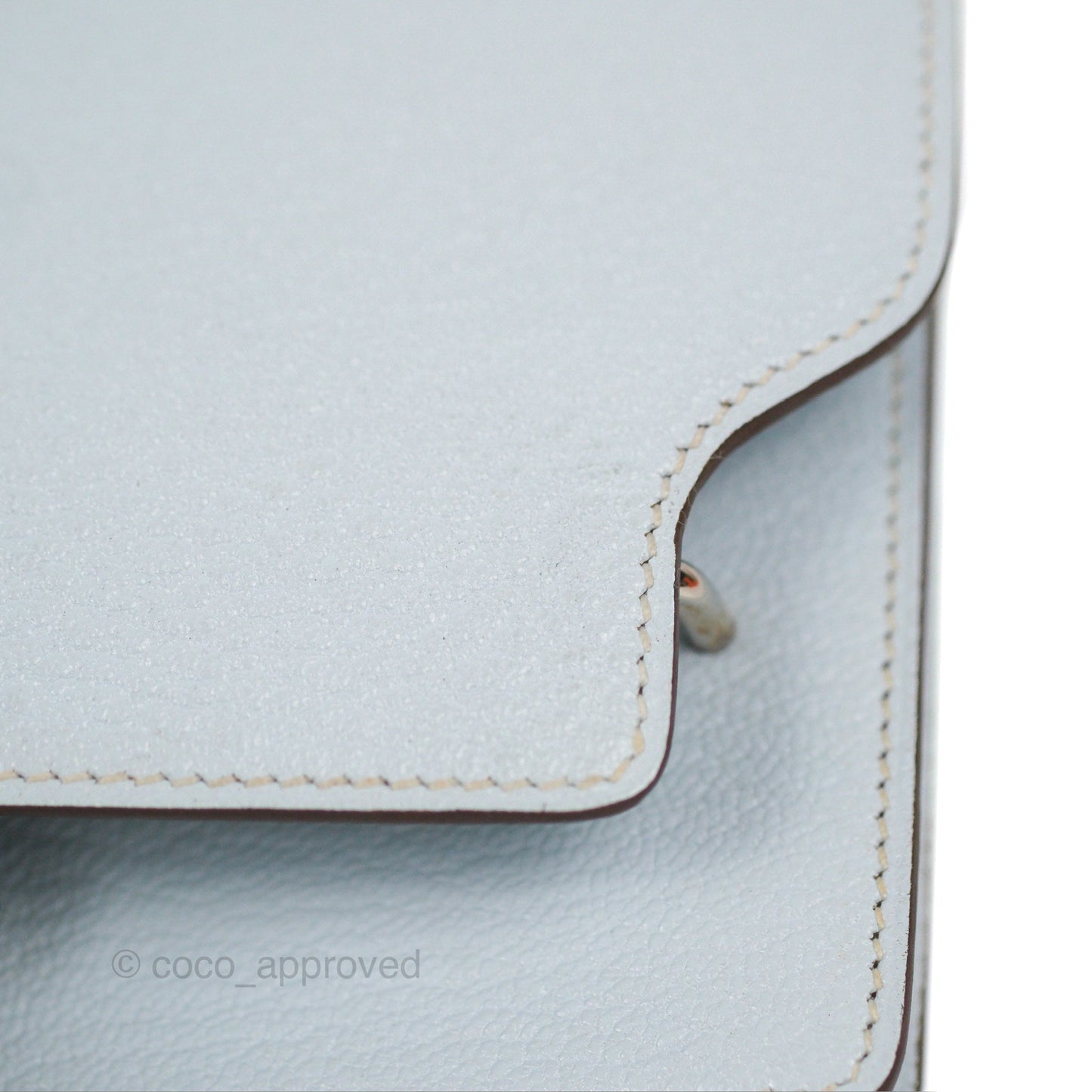 Hermès Roulis Slim Wallet Bleu Brume Chevre Mysore Palladium Hardware