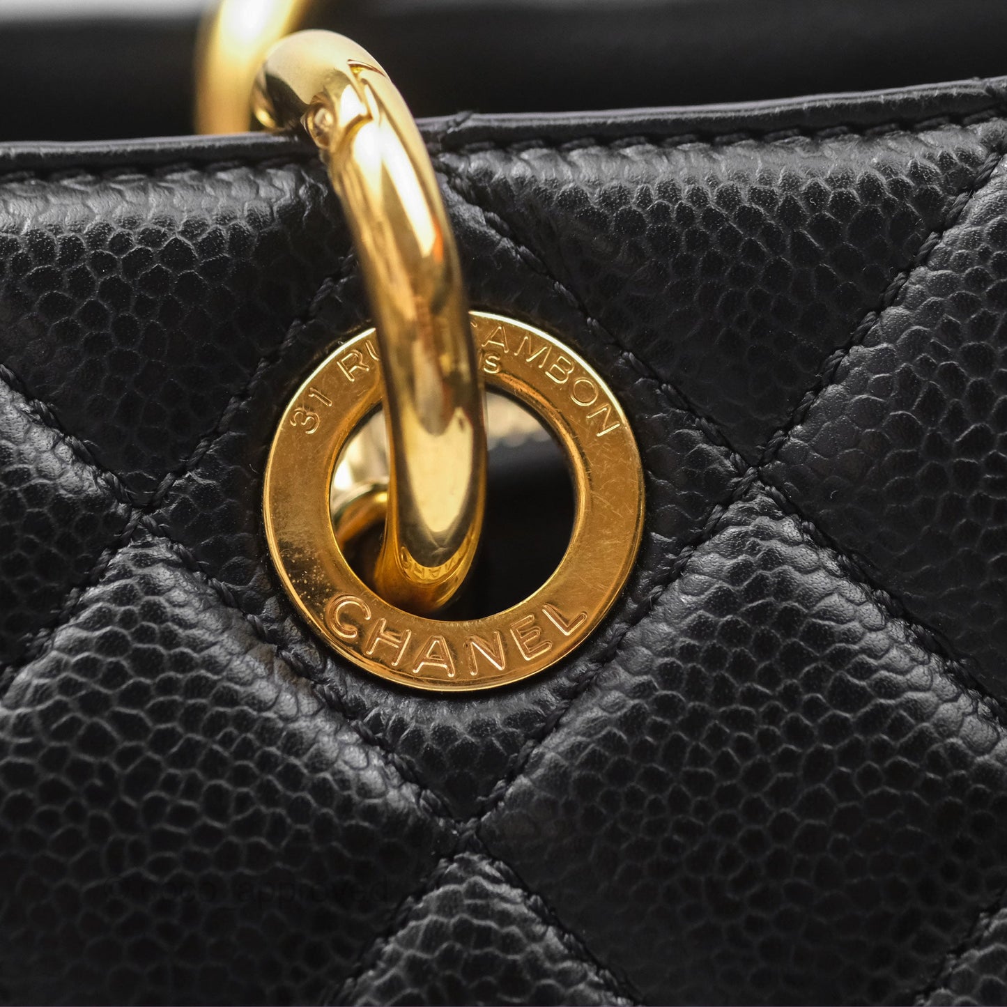 Chanel GST Black Caviar Gold Hardware