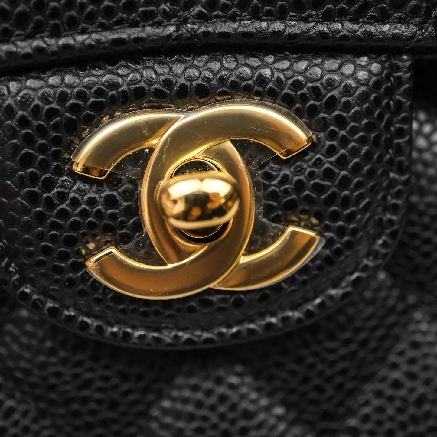 Chanel Small Classic Flap Quilted Black Caviar Gold Hardware