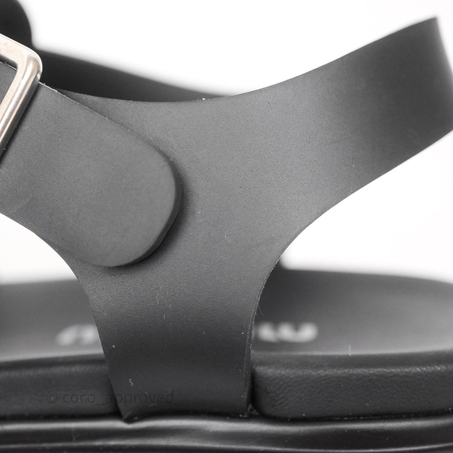 Miu Miu Soft Cage Flatform Sandal Black Size 36