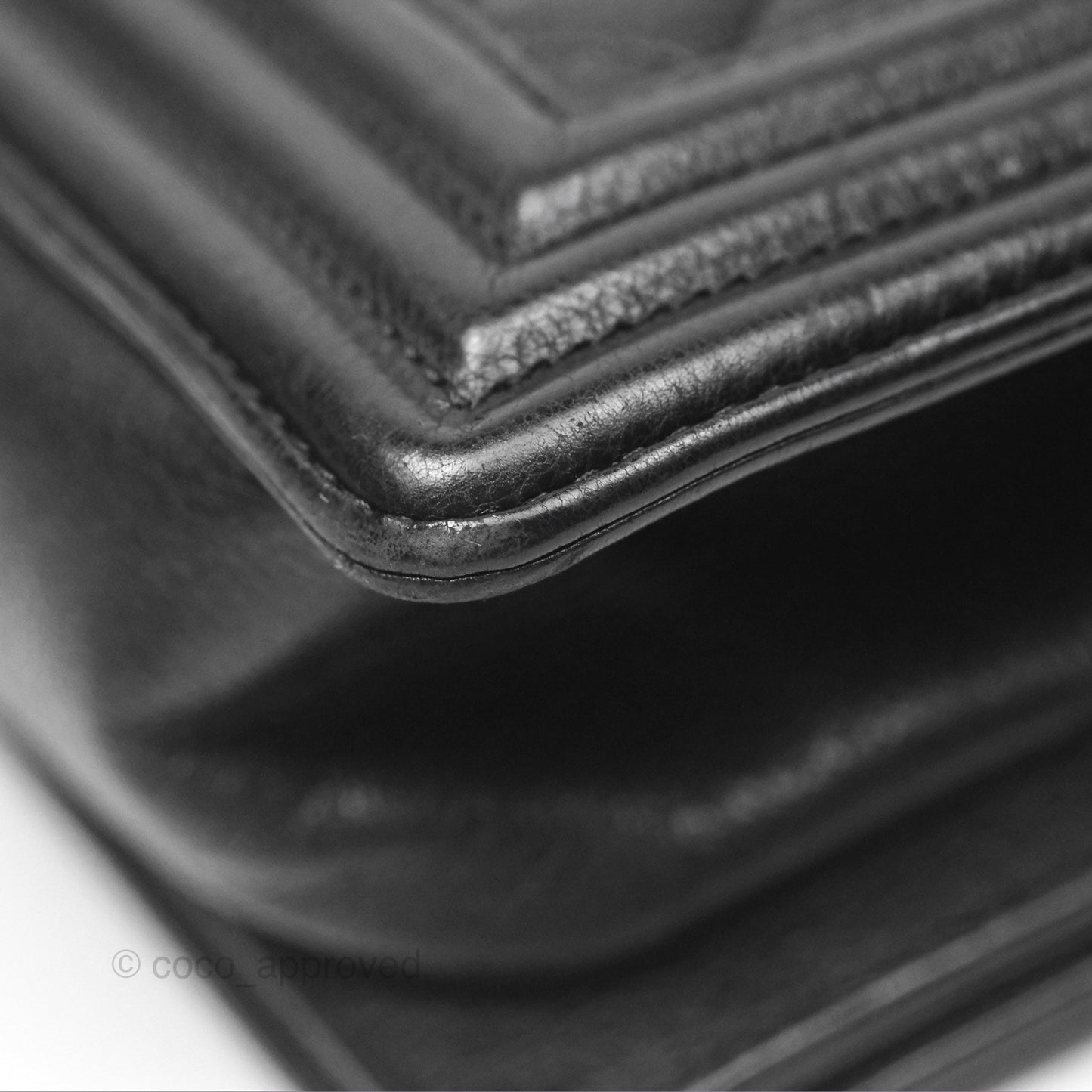 Chanel Medium Boy Quilted Black Calfskin Ruthenium Hardware