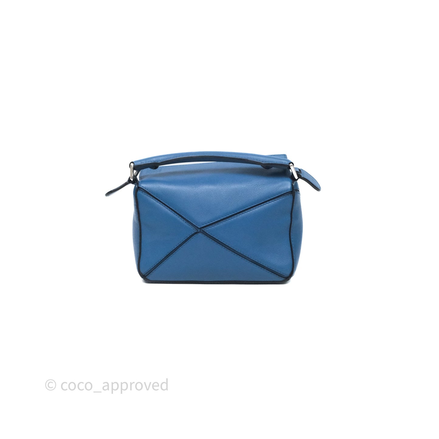 Loewe Mini Puzzle Bag Blue Calfskin