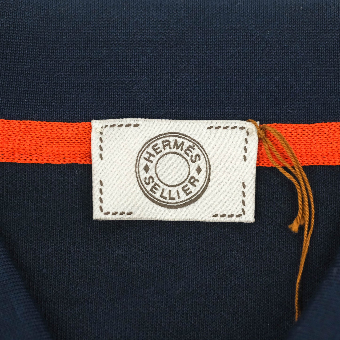 Hermès Men's Navy Polo Shirt Size M