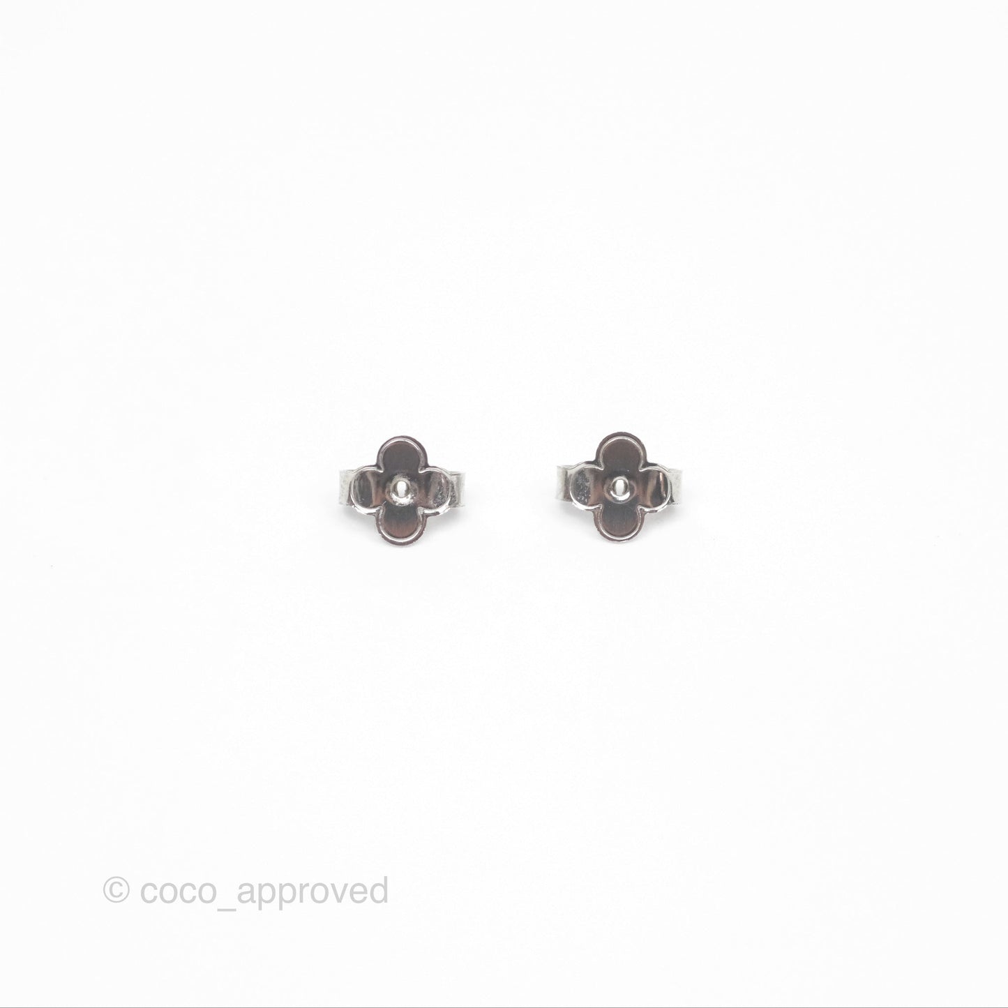 Louis Vuitton Crystal Iconic Earrings Silver Tone