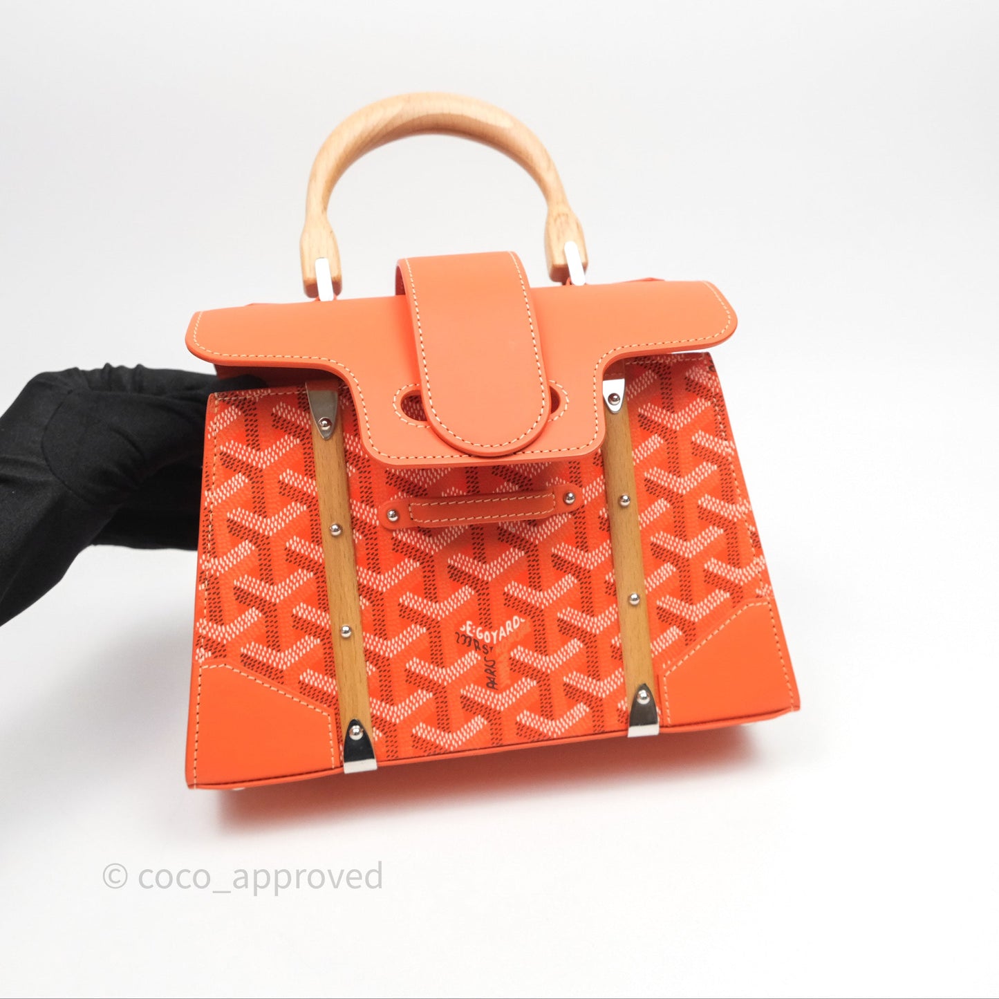 Goyard Saïgon Structuré Mini Bag Orange Goyardine Canvas