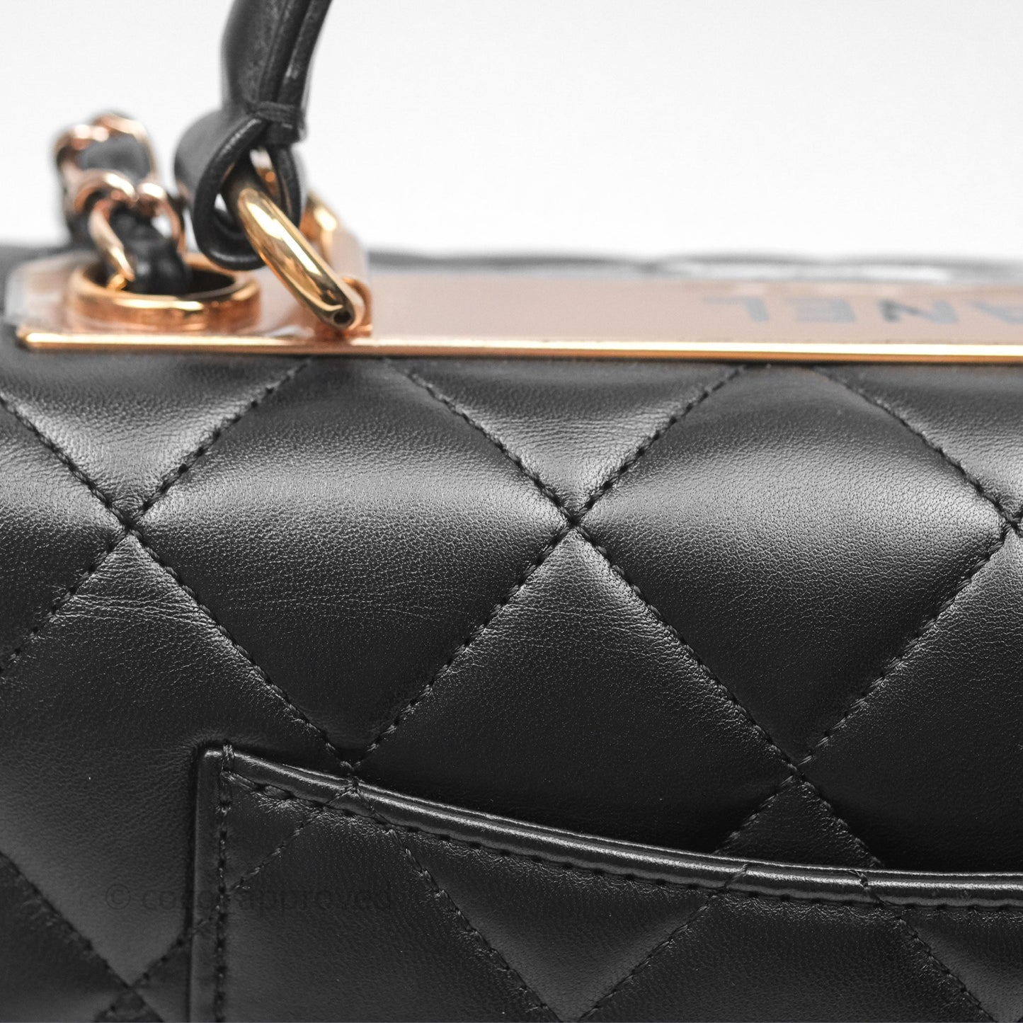 Chanel Trendy CC Small Black Lambskin Rose Gold Hardware