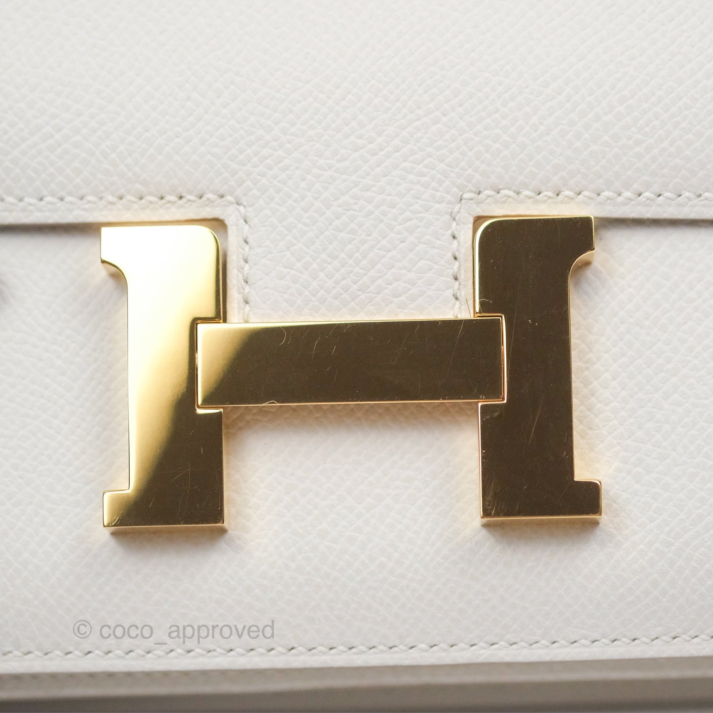 Hermès Constance Mini 18cm Mirror Gris Pale Epsom Gold Hardware