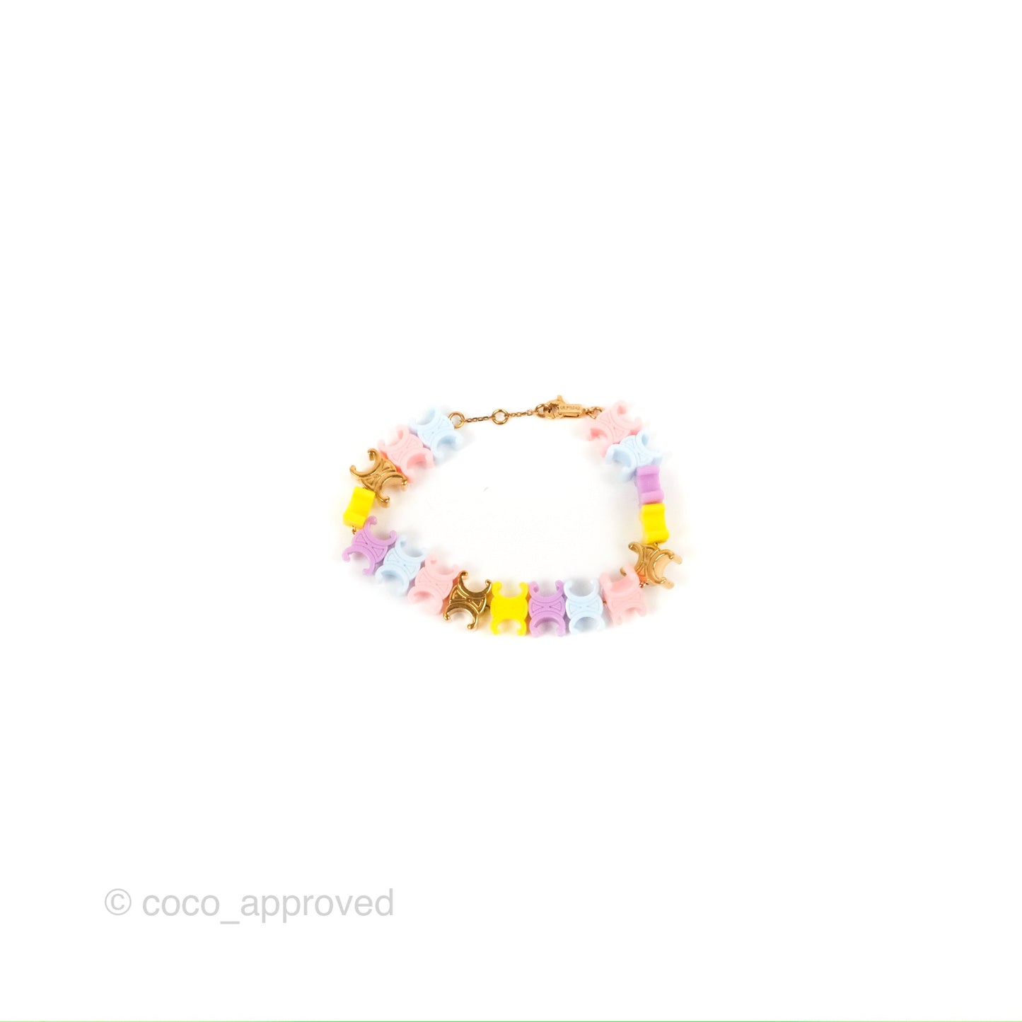 Celine Baby Bracelet in Brass with Gold Finish and Plexiglass