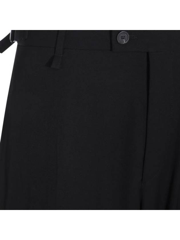 Luxury Balenciaga Wool Viscose Blend Straight Pants Black