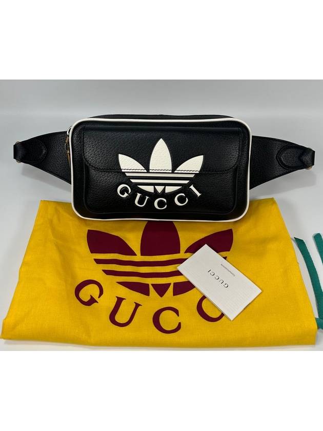 Luxury Gucci Trending 2025 Adidas Trefoil double pouch belt bag