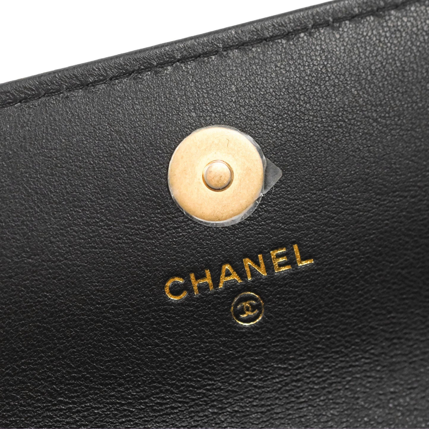 Chanel Mini WOC Phone Holder with Camellia Adjustable Chain Black Lambskin