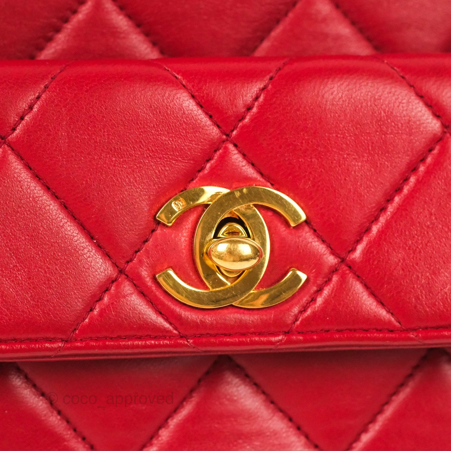 Chanel Vintage CC Duma Backpack Red Lambskin 24K Gold Hardware