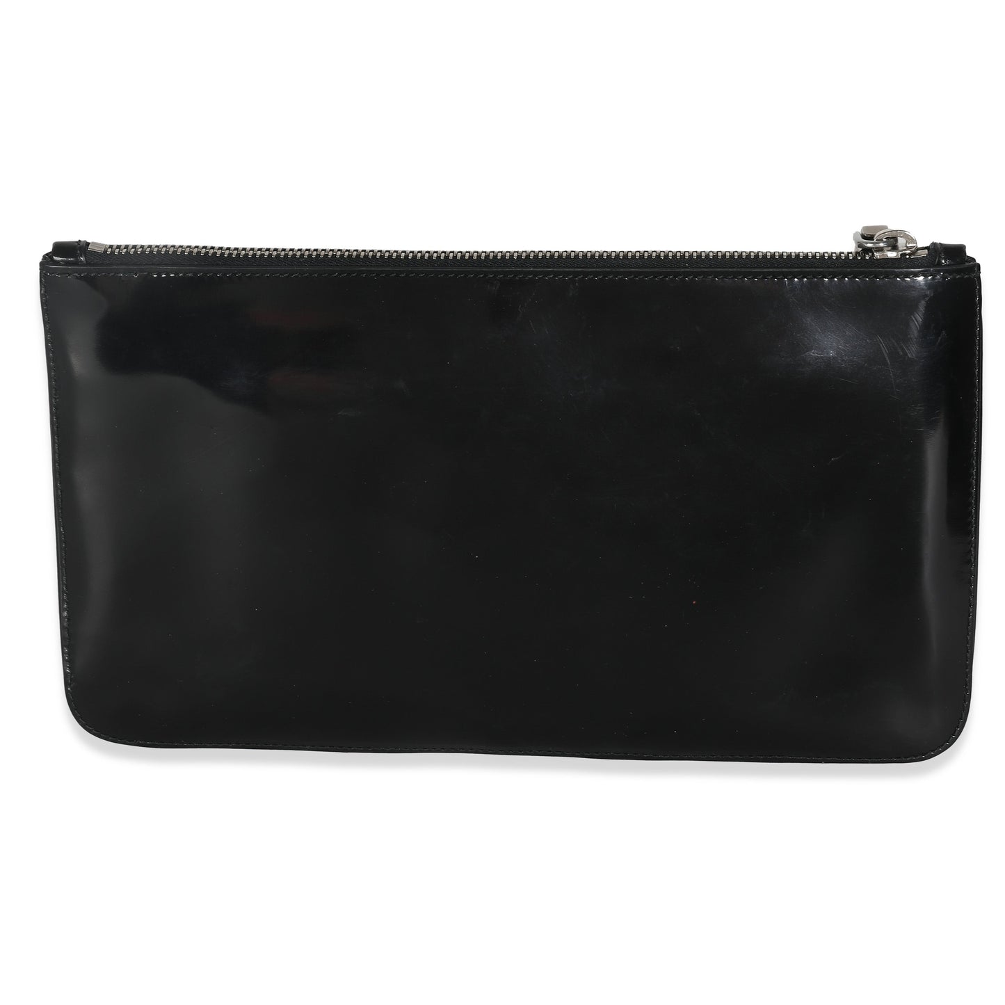 Luxury PradaBlack Spazzolato Flower Zip Pouch