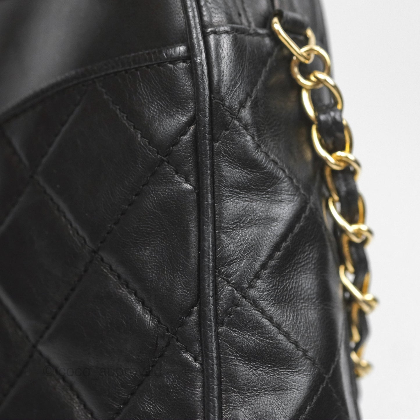 Chanel Vintage Camera Bag Black Lambskin Gold Hardware