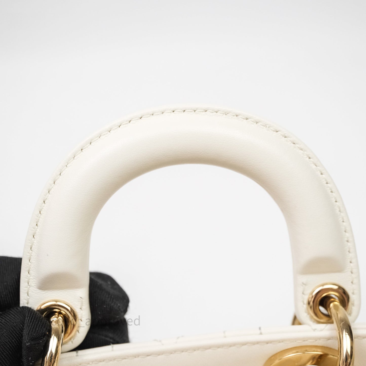 Christian Dior Micro Lady D-Joy Bag Latte Cannage Lambskin Gold Hardware