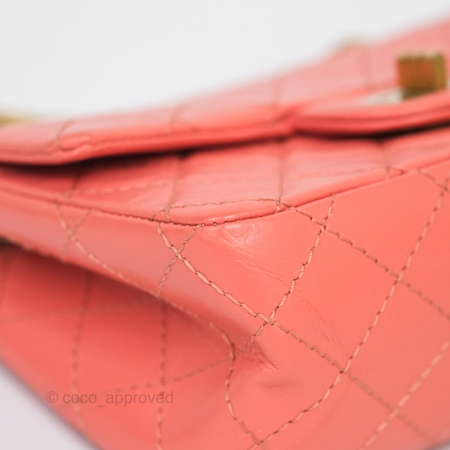 Chanel Mini Reissue 224 Pink Aged Calfskin Aged Gold Hardware