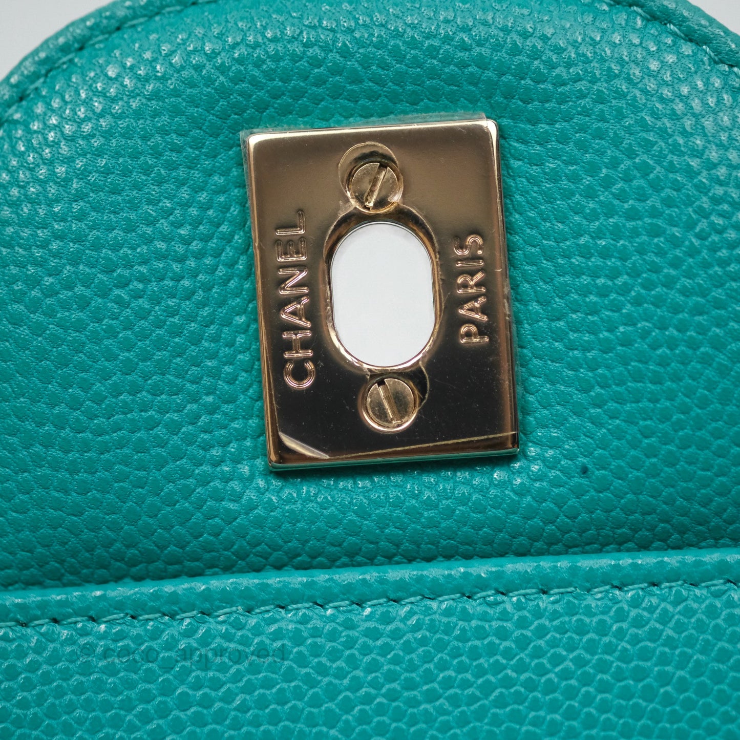 Chanel Jumbo Double Flap Turquoise Caviar Gold Hardware⁣⁣