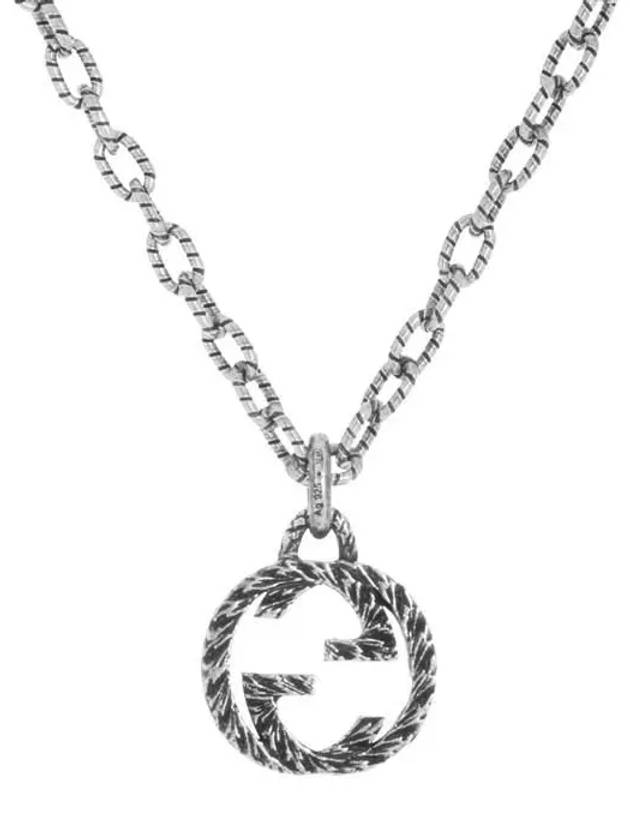 Luxury Gucci Trending 2025 Women's Interlocking G Pendant Necklace Silver