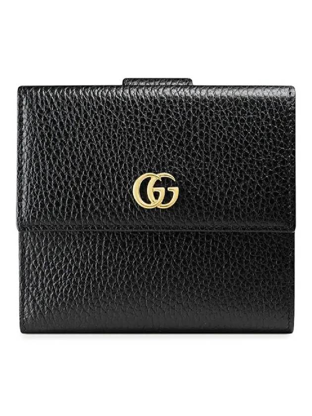 Luxury Gucci Trending 2025 GG Marmont Flap Medium Wallet Black