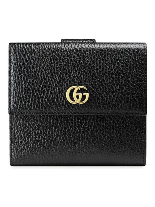 Luxury Gucci Trending 2025 GG Marmont Flap Medium Wallet Black