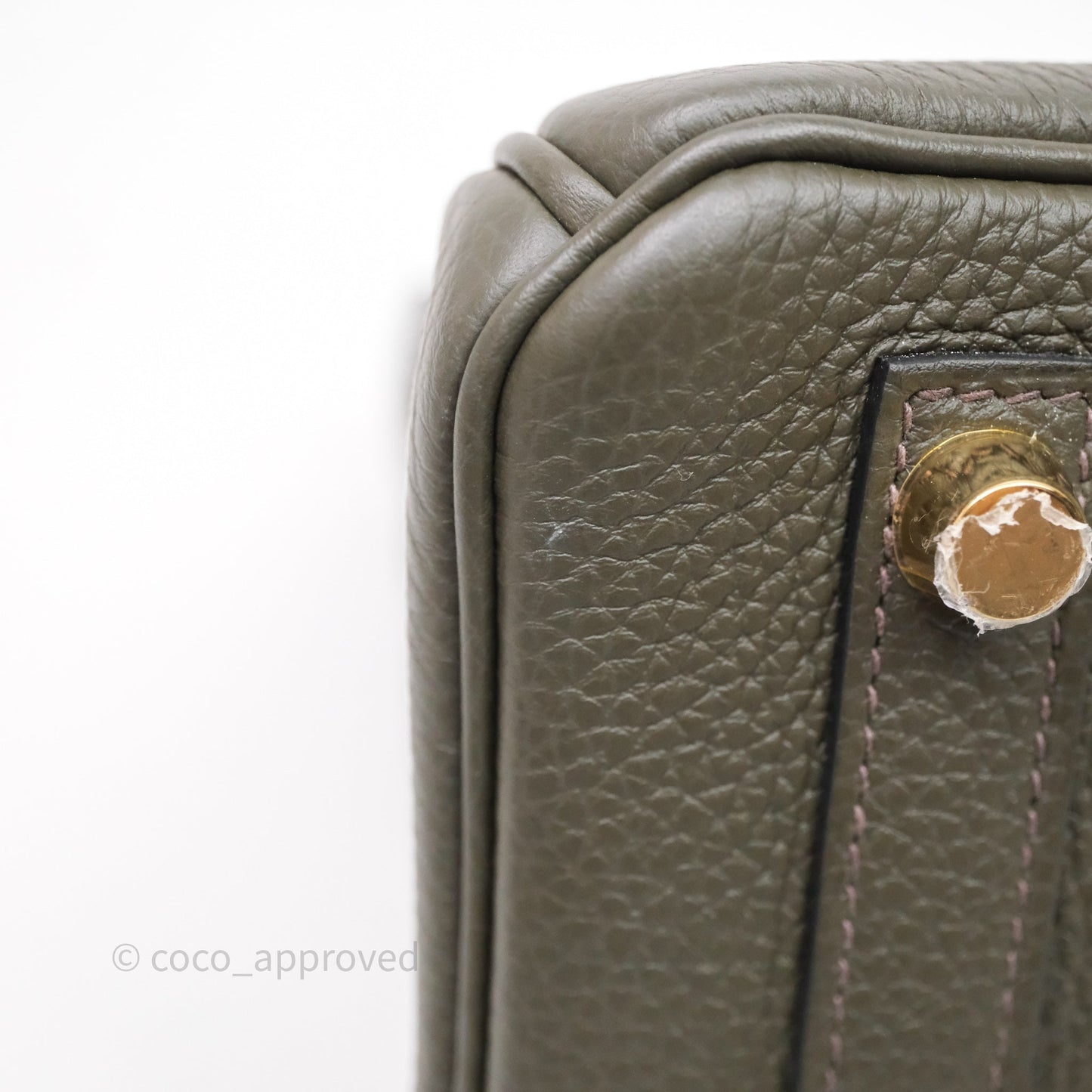 Hermès Birkin 25 Vert De Gris Togo Gold Hardware