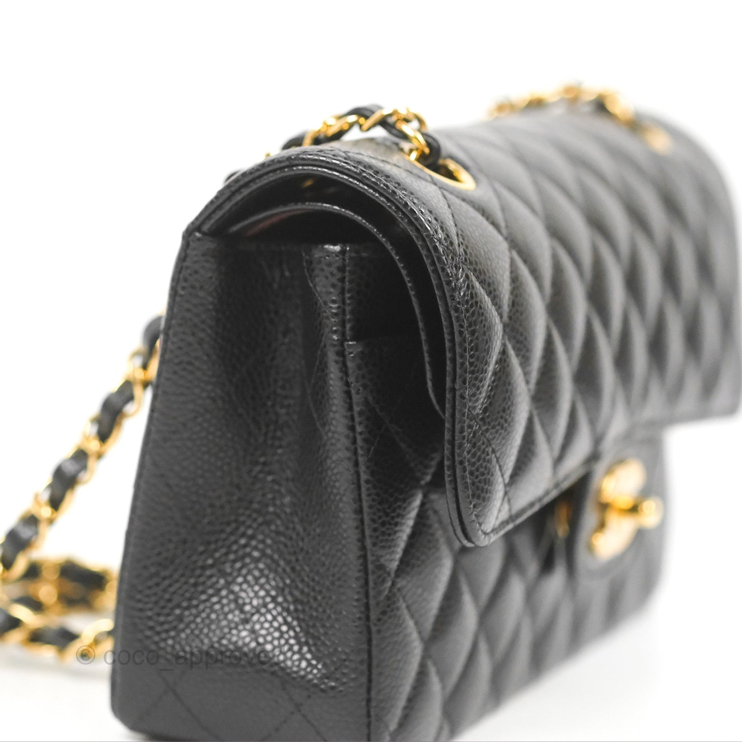 Chanel Small Classic Quilted Flap Black Caviar Gold Hardware