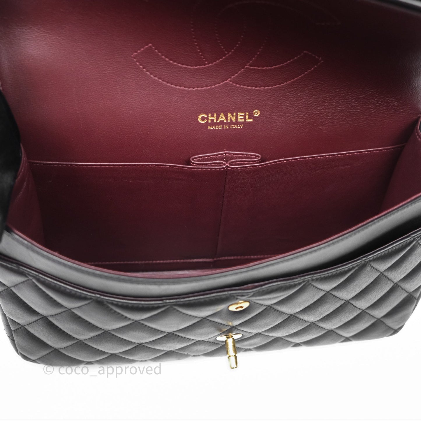 Chanel Jumbo Double Flap Black Lambskin Gold Hardware