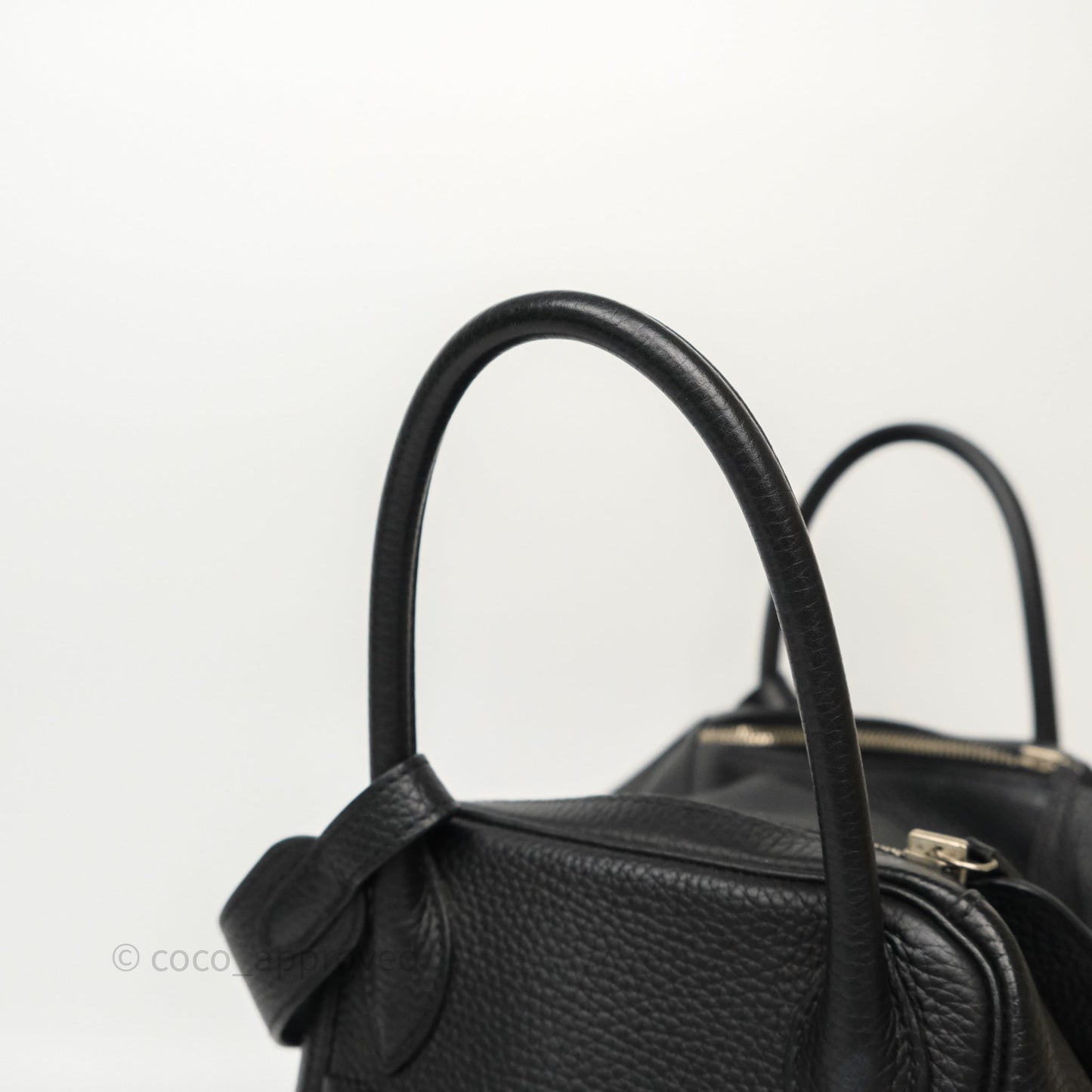 Hermès Lindy 30 Black Clemence Palladium Hardware