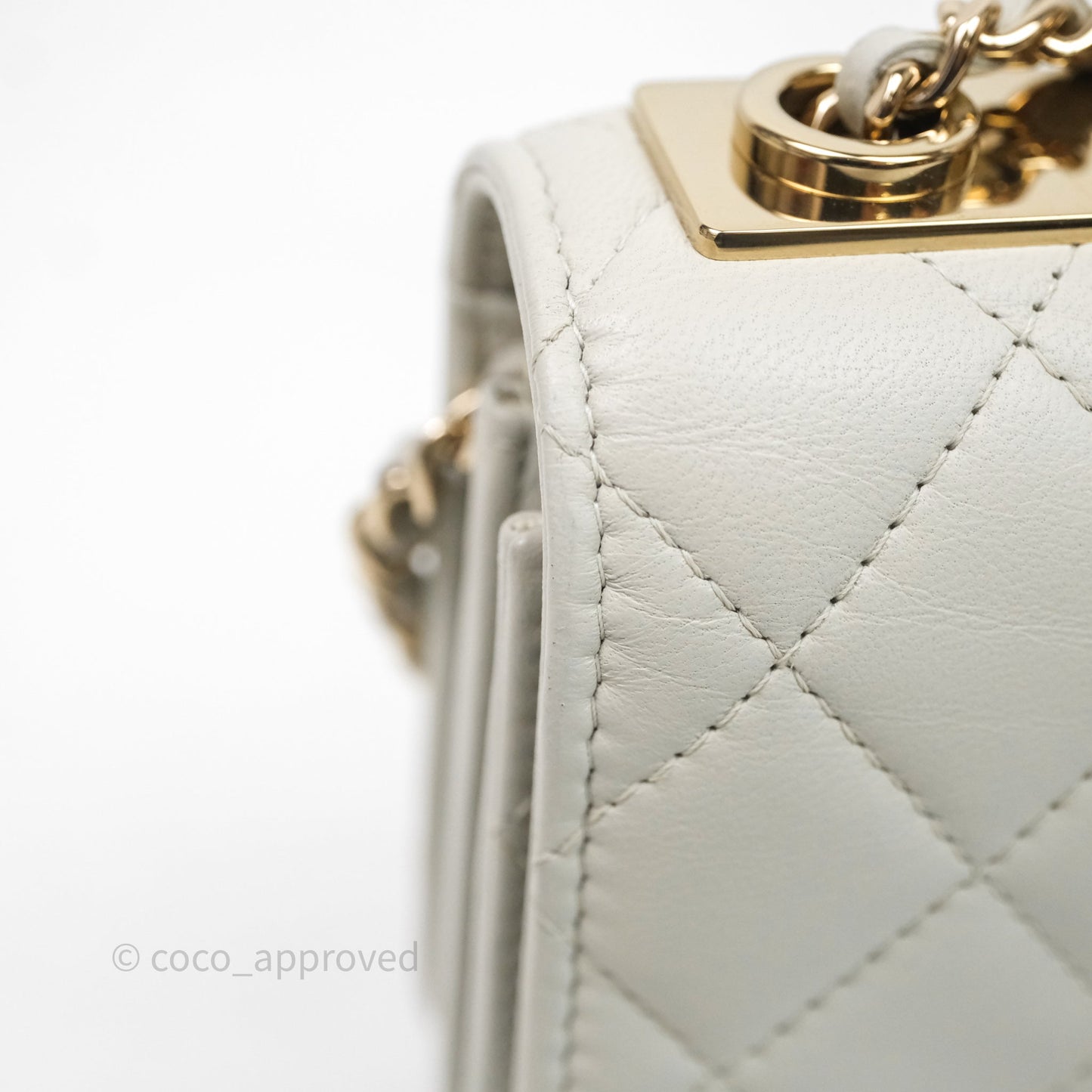Chanel Trendy CC Wallet On Chain WOC Light Grey Lambskin Gold Hardware N