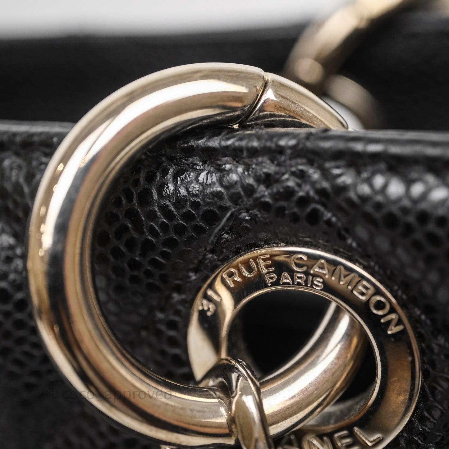 Chanel GST Black Caviar Silver Hardware