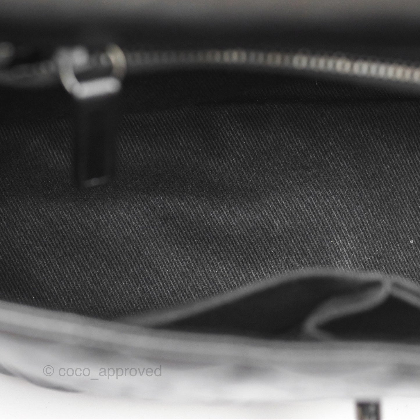 Chanel Medium Coco Handle Quilted Aged Calfskin Iridescent Dark Grey So Black Hardware