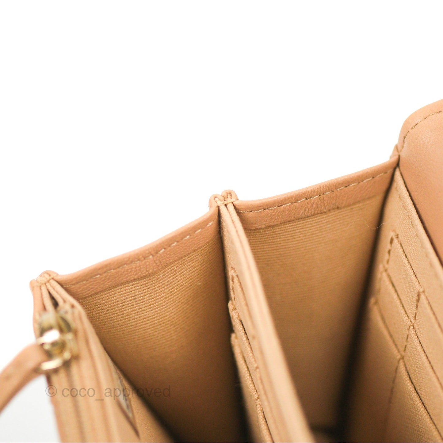 Chanel Mini Trendy WOC Beige Lambskin Gold Hardware 22B