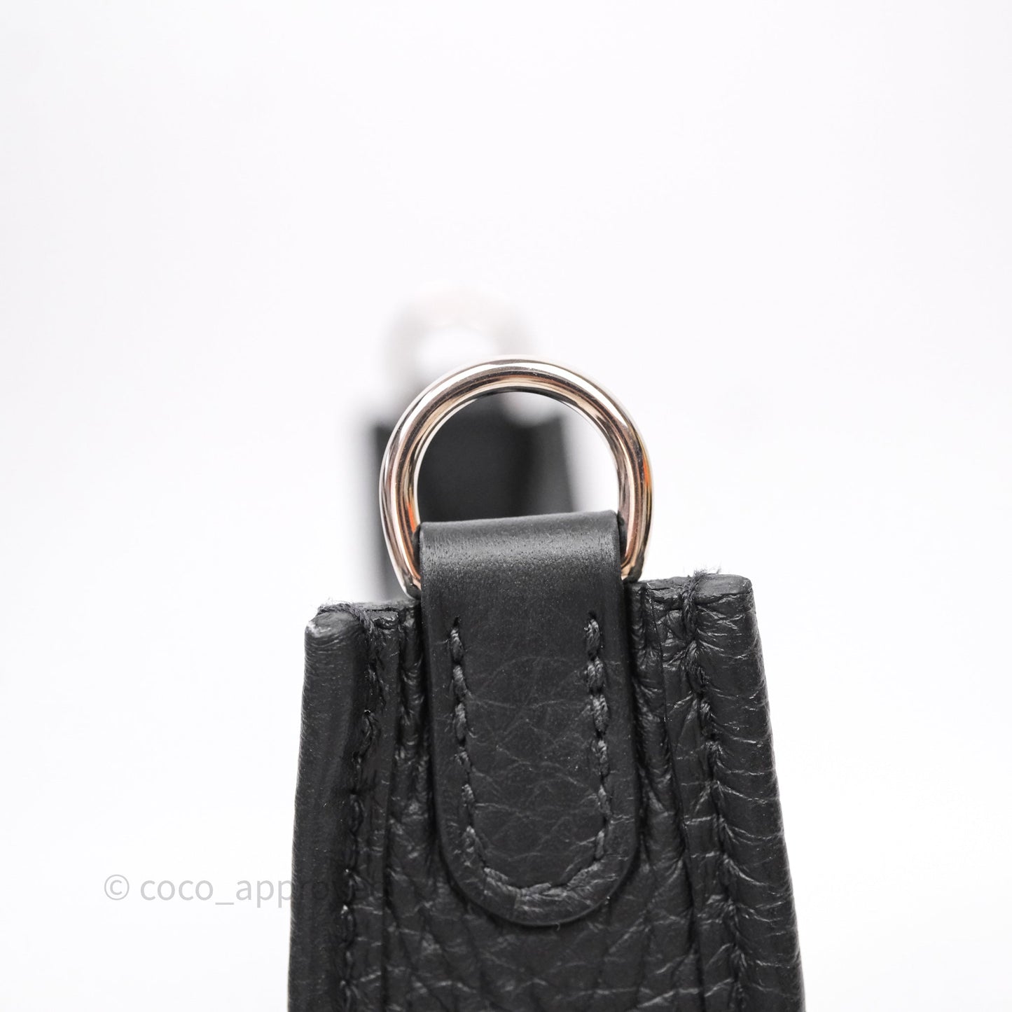 Hermès Mini Evelyne 16 Noir 89 Clemence Palladium Hardware