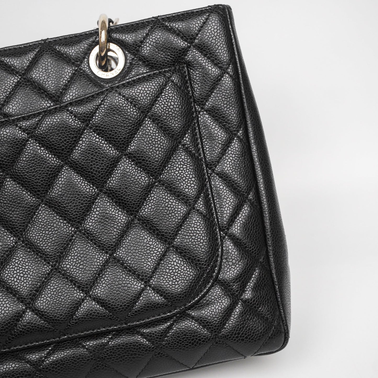 Chanel GST Black Caviar Silver Hardware