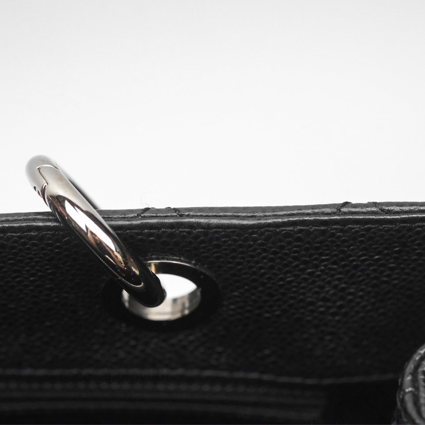 Chanel GST Black Caviar Silver Hardware