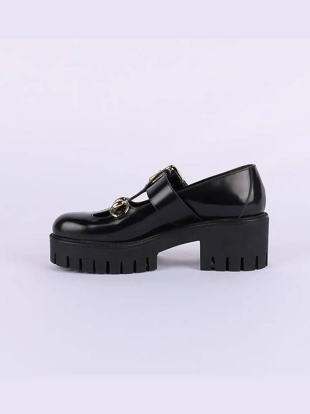 Luxury Gucci Trending 2025 Horsebit Mary Jane High Loafers Black