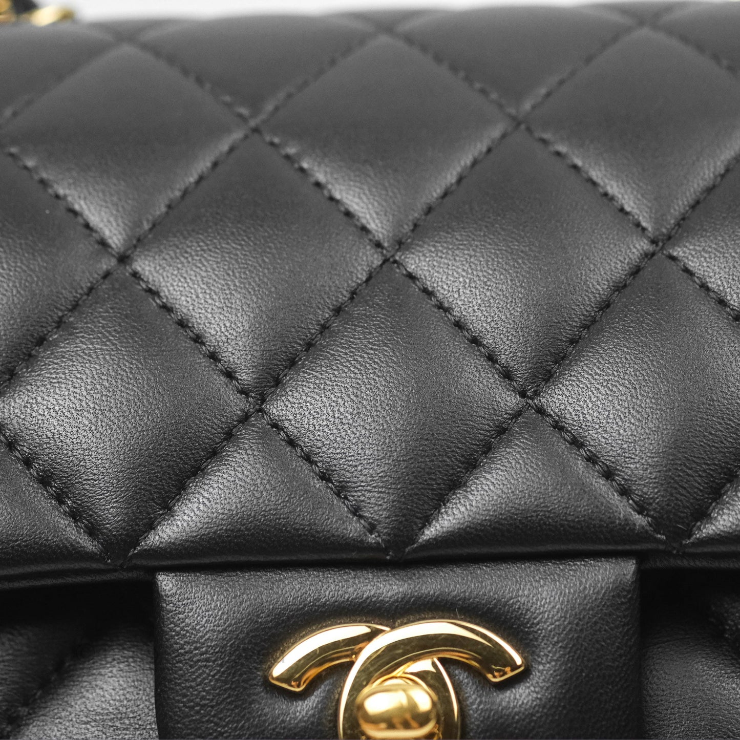 Chanel Small S/M Classic Flap Black Lambskin Gold Hardware