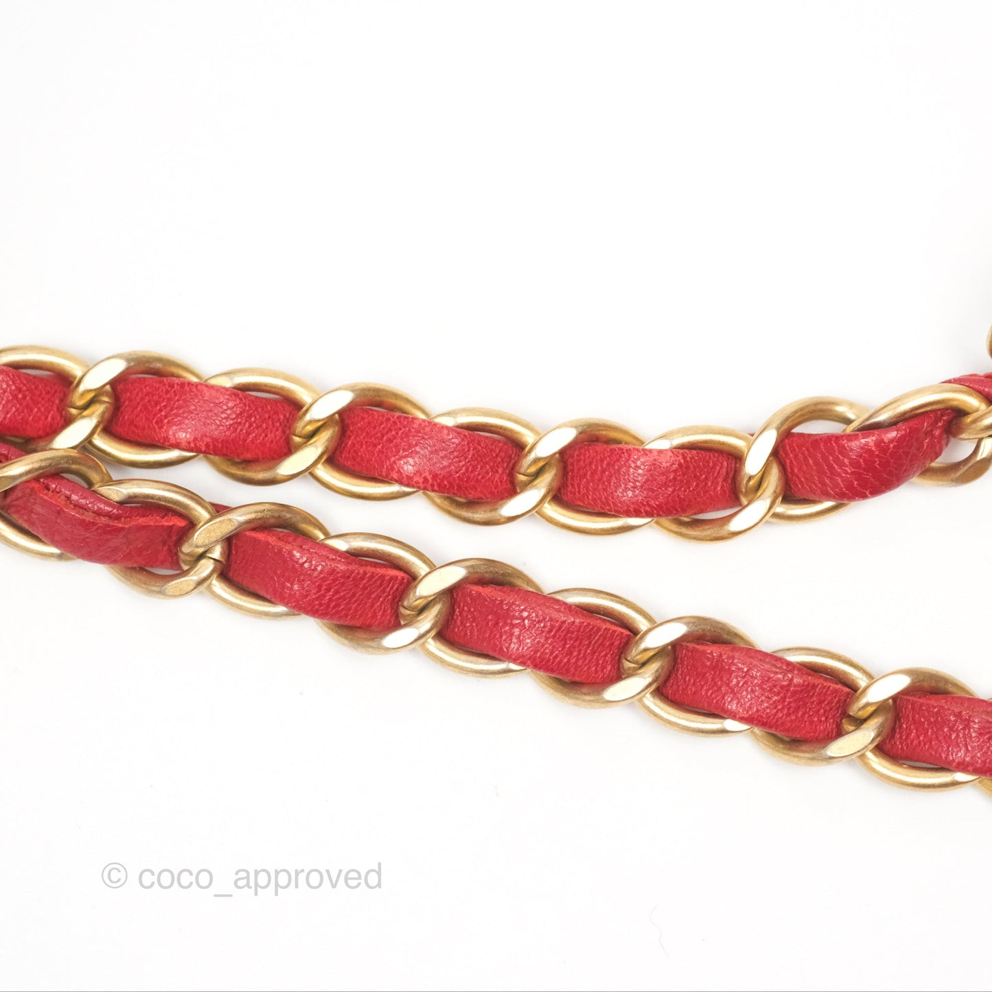 Chanel Tote Bag Red Lambskin Aged Gold Hardware