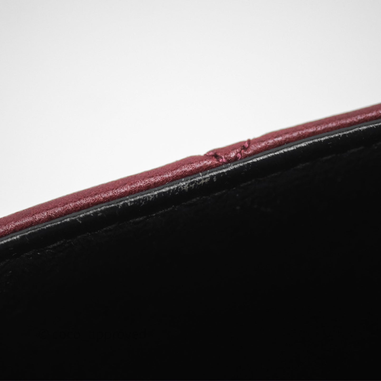 Chanel Vintage Mini Square Burgundy Lambskin 24K Gold Hardware
