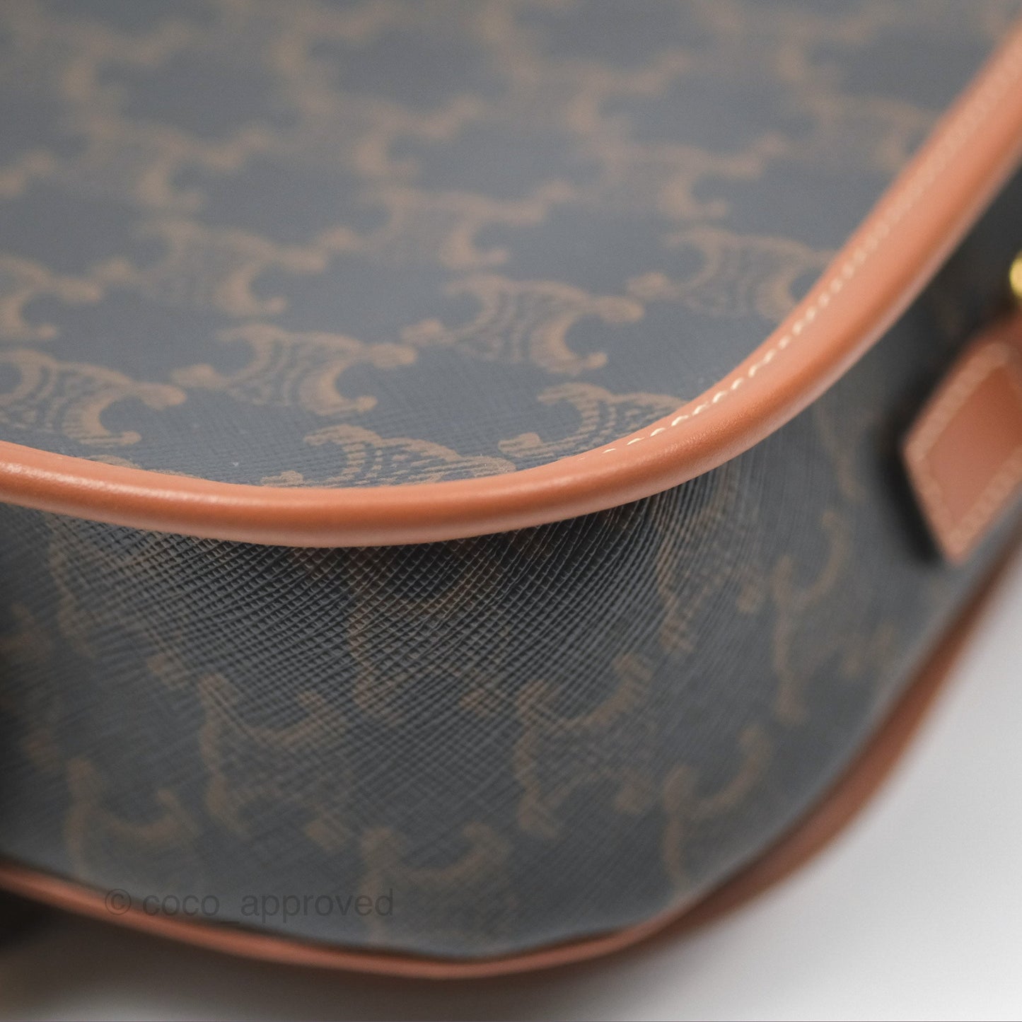Celine Medium Folco Bag Triomphe Canvas Tan