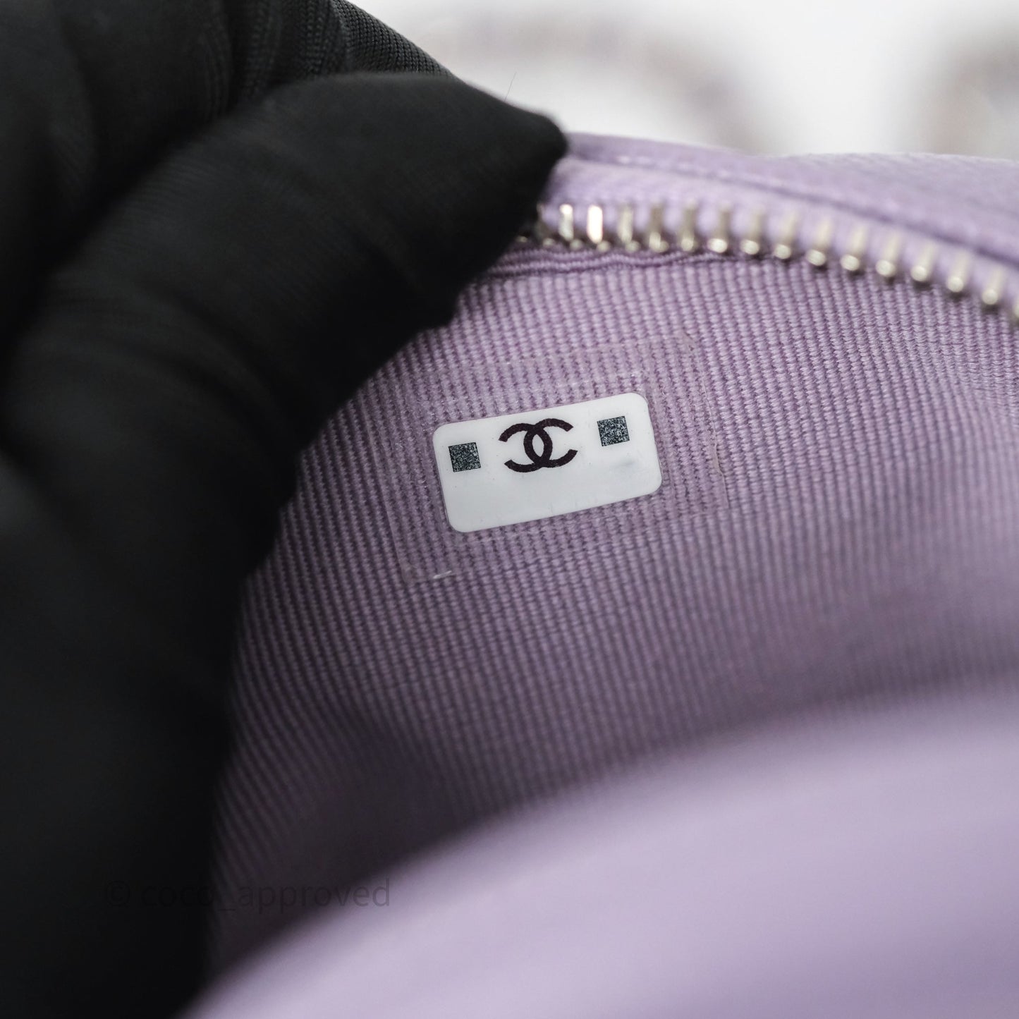 Chanel Classic Mini Backpack Lilac Caviar Silver Hardware