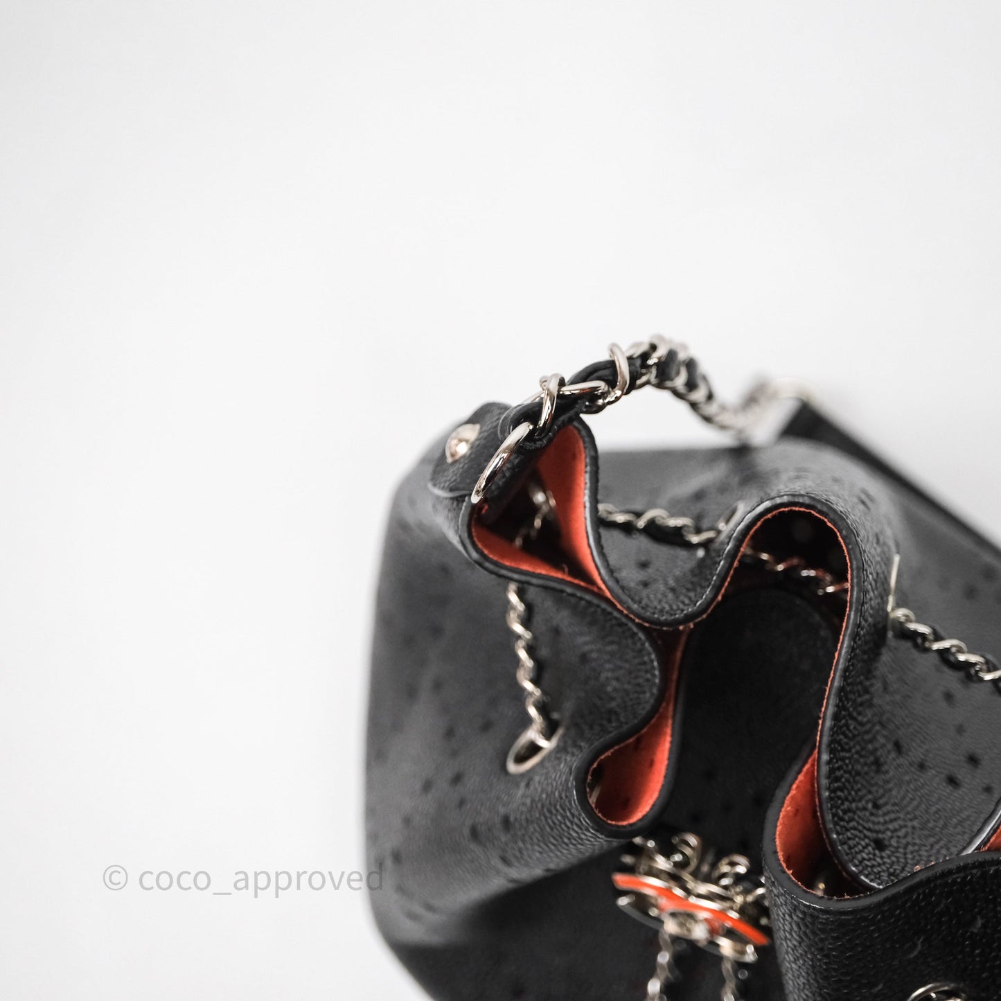 Chanel CC Drawstring Bucket Bag Black Caviar