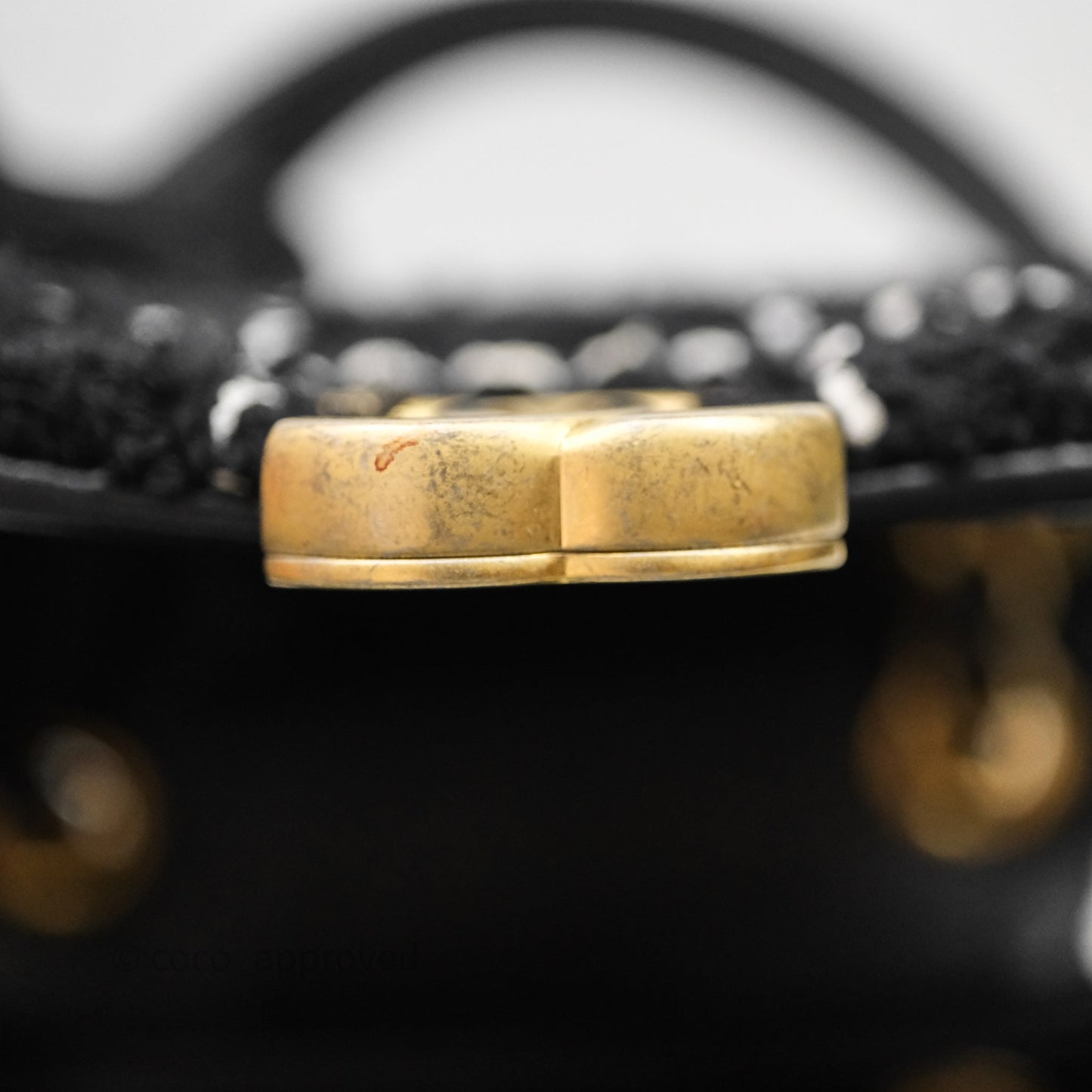Chanel Duma Backpack Black Tweed Aged Gold Hardware