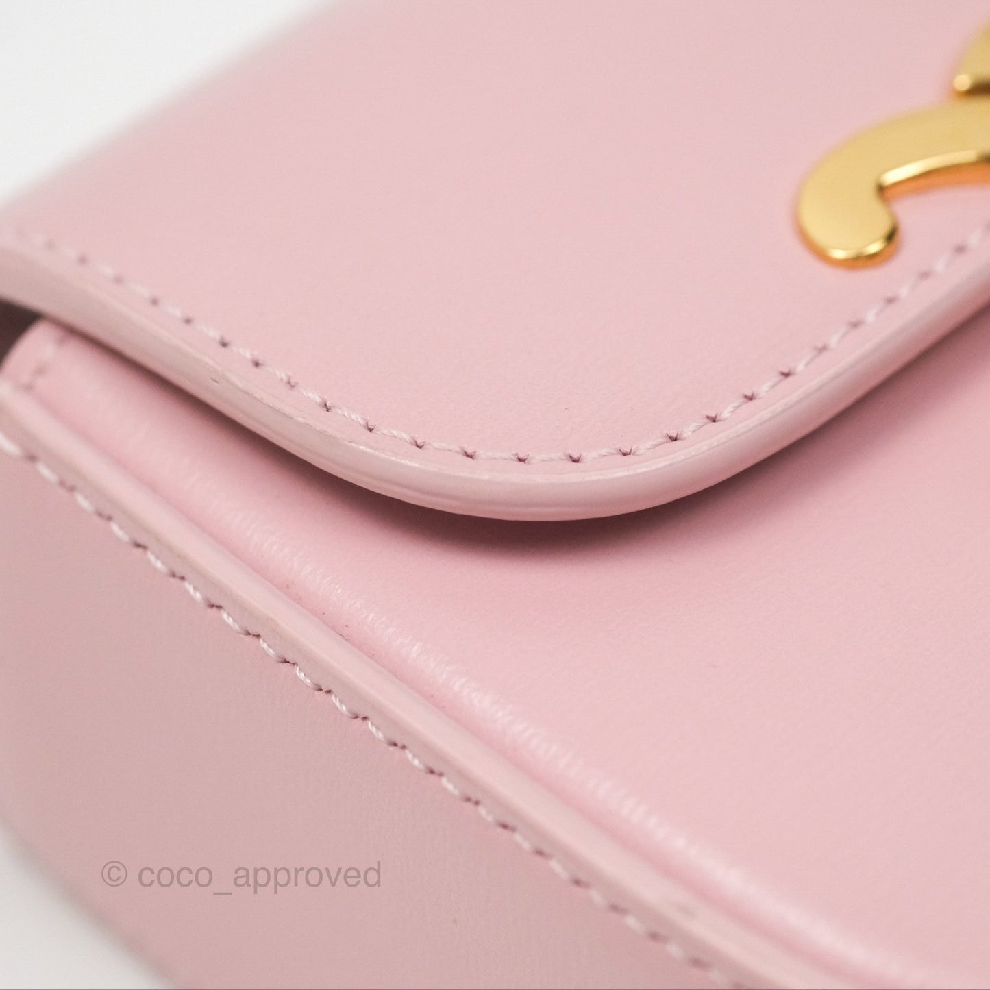 Celine Mini Triomphe Shiny Calfskin Pink