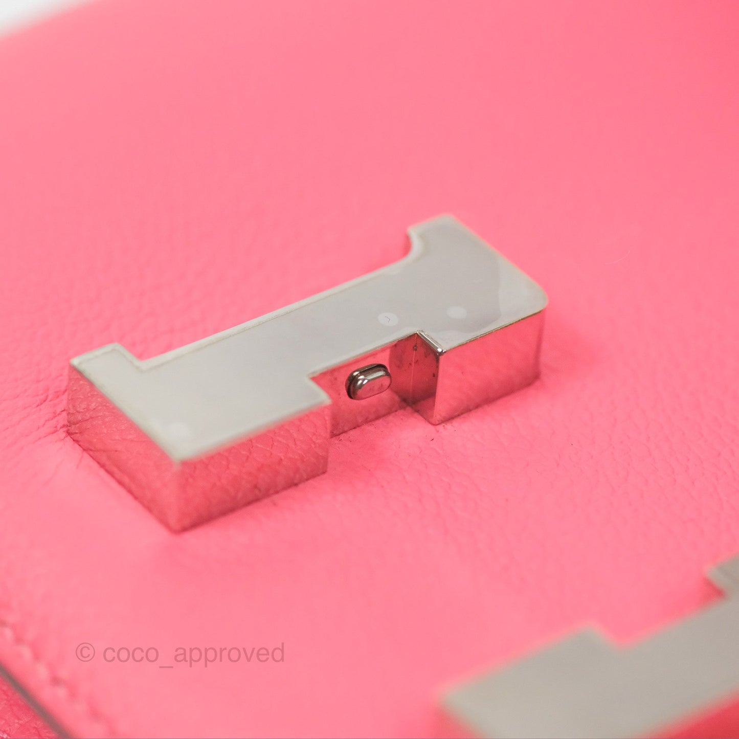 Hermès Constance Mini 18 Rose Azalee Evercolor Palladium Hardware