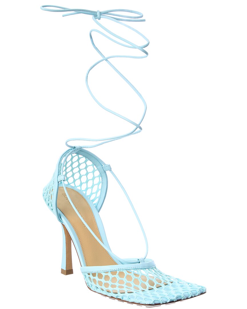 Luxury Bottega Veneta Stretch Leather Ankle Wrap Sandal