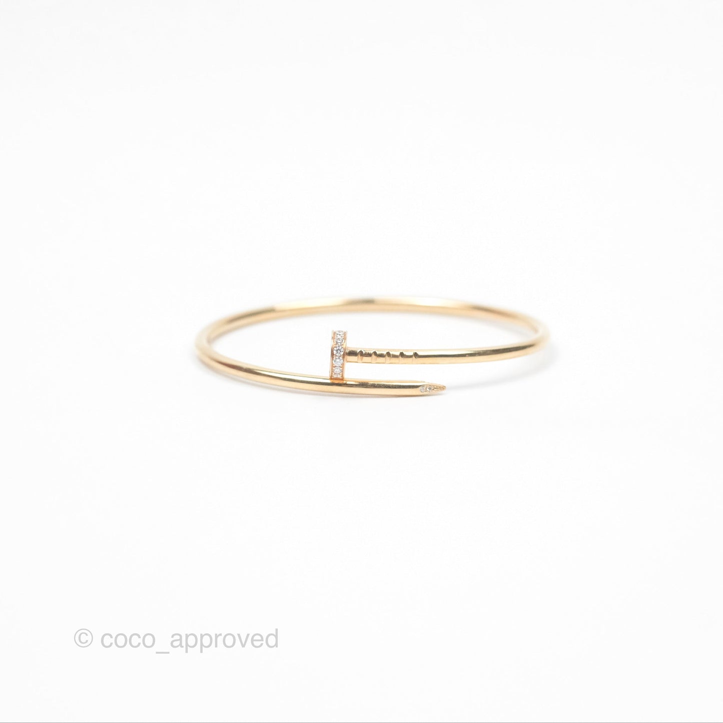 Cartier Small Juste Un Clou Bracelet 18K Pink Gold Diamond