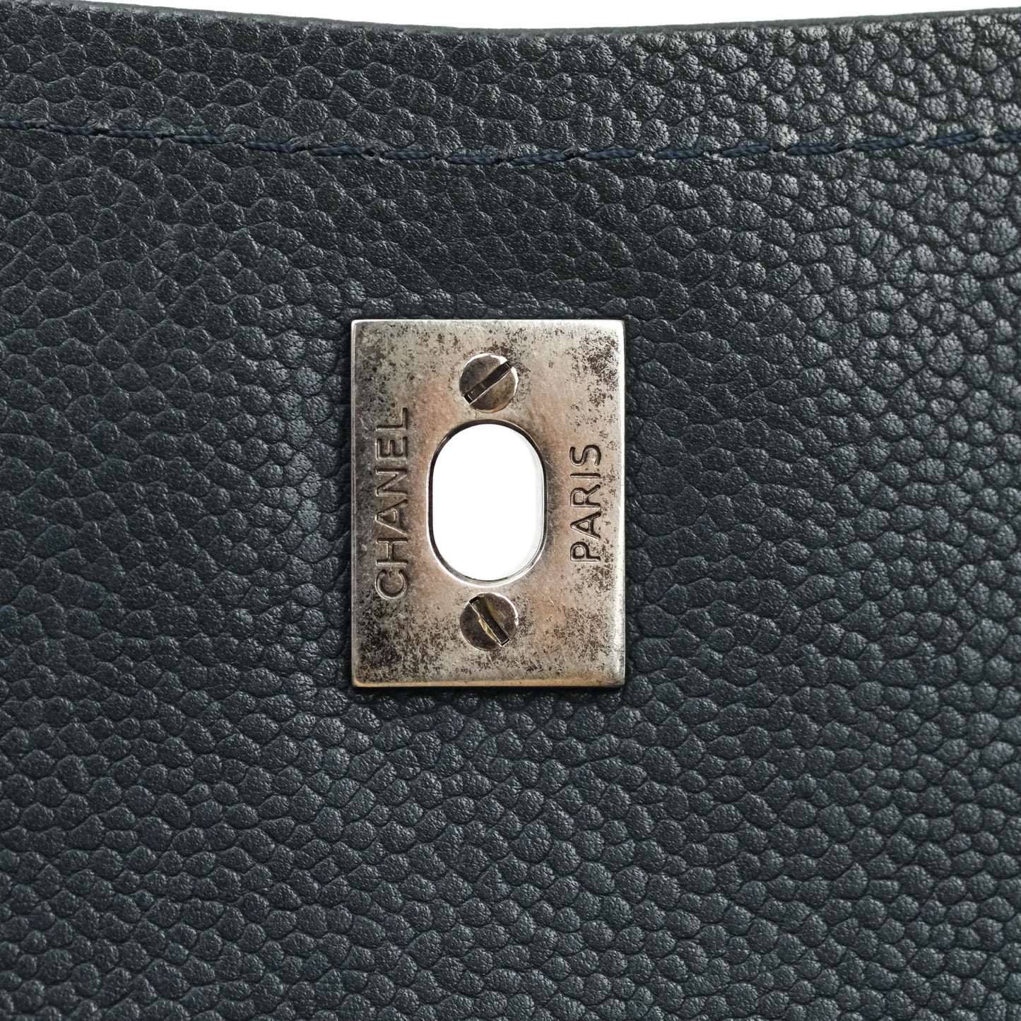 Chanel Medium Flap Caviar Ruthenium Hardware