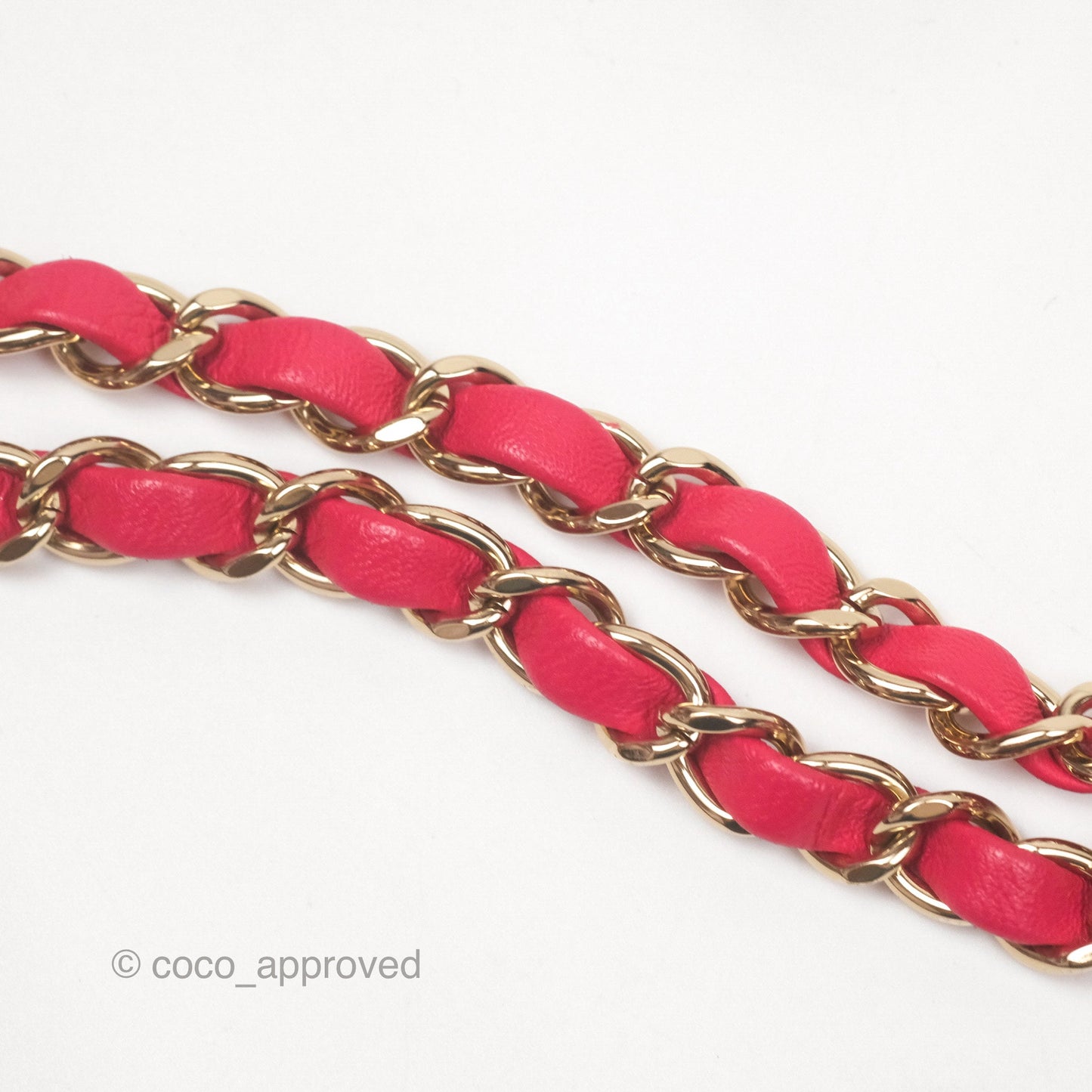Chanel Mini Square Quilted Red Lambskin Gold Hardware